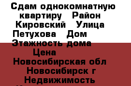 Сдам однокомнатную квартиру › Район ­ Кировский › Улица ­ Петухова › Дом ­ 158 › Этажность дома ­ 17 › Цена ­ 14 000 - Новосибирская обл., Новосибирск г. Недвижимость » Квартиры аренда   